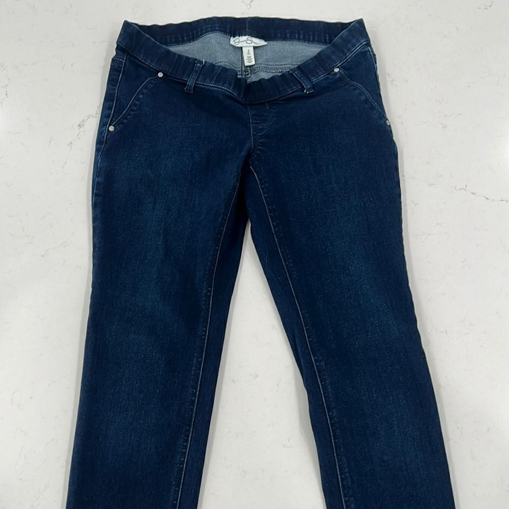 Jessica Simpson Maternity Under Belly and Skinny Blue Jeans